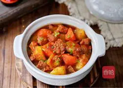 Illustration of tomato, beef brisket and potatoes stew 19