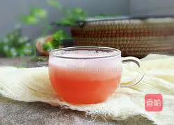 Illustration of how to make red honey pomelo juice 8