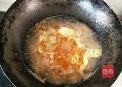 Illustration of tomato and egg drop soup 13