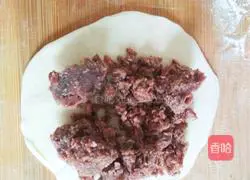 Illustration of how to make glutinous rice and bean paste buns 7