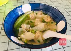 Illustration of how to make wontons in clear soup 5