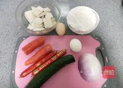 Illustration of how to make tofu mixed vegetable cakes 1
