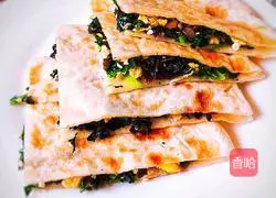 Spinach, fungus and egg pie recipe 11