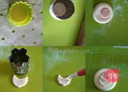 Illustration of how to make Christmas macaron buns 2