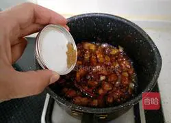 Illustration of how to make diced eggplant and meat sauce noodles 11