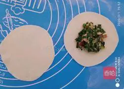 Illustration of how to make leek, shrimp and fresh meat dumplings 8