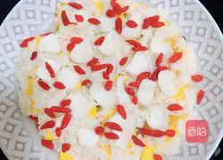 Illustration of how to make steamed pumpkin with rice wine and lilies 7