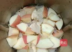 Apple Tremella Illustration of how to make double rice paste 7