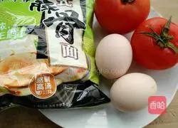 Illustration of how to make tomato and egg noodles 1