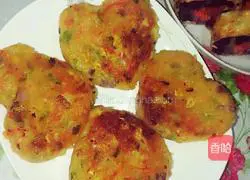 Illustration of how to make potato pancakes and purple potato rolls 4