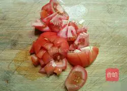 Illustration of how to make tomato and egg soup udon noodles 2