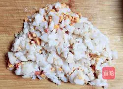 Illustration of how to make scallops and corn dumplings 7