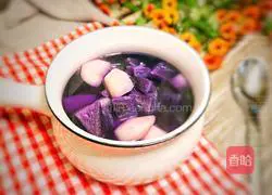 Illustration of how to make purple sweet potato and water chestnuts 10