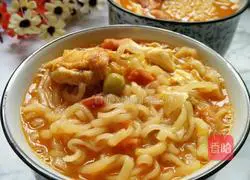 Illustration of how to make egg cheese ramen 11