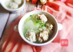 Winter Melon Meatball Soup Recipe Illustration 13