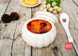 Illustration of how to make red dates, pumpkin and white fungus soup 12