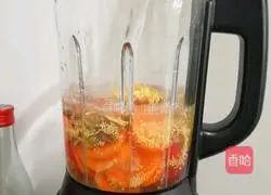 Illustration of how to make carrot, apple and millet paste 3