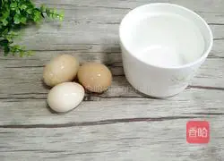 Illustration of how to make steamed egg custard 1