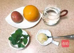 Illustration of how to make mint fruit drink 1