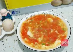 Illustration of how to make tomato and egg soup 9