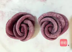 Purple Sweet Potato Rose Illustration of how to make steamed buns 8