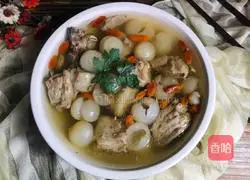 Illustration of how to make braised lamb chops with fresh longan 9