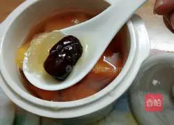 Illustration of how to make bird's nest stewed with red dates and papaya 7