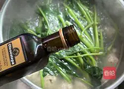 Spinach and pork Illustration of how to make meatball soup 5