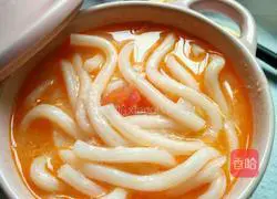 Tomato and egg soup Illustration of making udon noodles 11