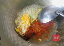 Illustration of how to make tomato sauce egg noodles in 10 minutes 4