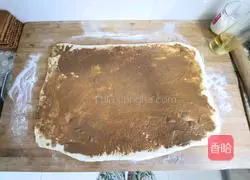 Illustration of how to make sesame sauce layer cake (risen dough) 9