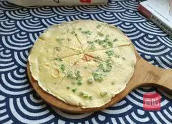 Illustration of how to make green onion and egg pancakes 6
