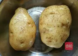 Illustration of how to make double pepper potato slices 1