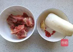 Illustration of how to make radish bone soup 2