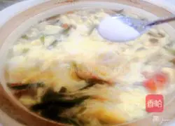 Illustration of how to make kelp, persimmon and egg drop soup 10