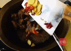 Illustration of braised pork ribs and noodles 7