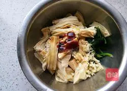 Illustration of how to make yuba and spinach with soy sauce 10