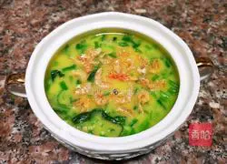 Illustration of how to make steamed egg custard with spinach and shrimp 11
