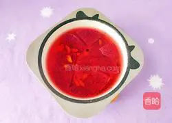 Illustration of healthy dragon fruit sweet soup 10