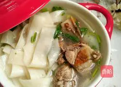 Illustration of how to make coriander and duck wide noodles 14