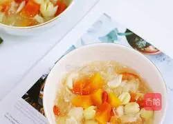 Papaya, Tremella and Lotus Seed Soup Recipe Illustration 11
