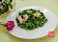Illustration of how to make fried peas and shrimps 8