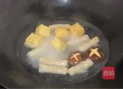 Illustration of how to soak swallow dumplings and beans in soup 7