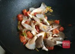 Illustration of how to make double mushroom tomato tofu soup 9