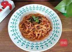 Illustration of how to make tomato meat sauce pasta 8