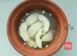 Illustration of how to make sweet corn, pear and syrup 4