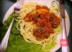 Illustration of how to make spaghetti bolognese 13