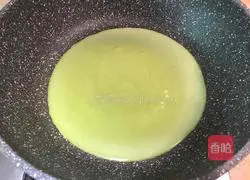 Illustration of how to make Matcha Mango Pancake 9