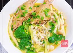 Illustration of how to make curry duck leg noodles 14