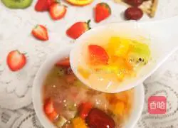 Illustration of how to make fruit Tremella fish 17